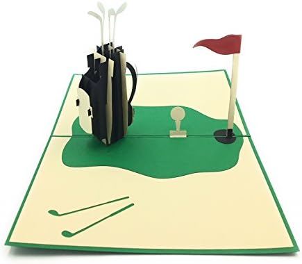 Љубители на голф и ентузијасти уникатна скокачка картичка! За денот на родителите или дедото, соработниците и пензионирањето
