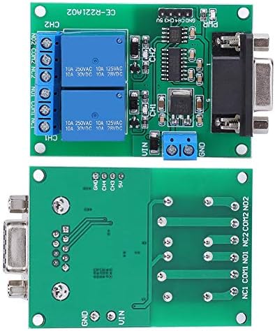 2 Канал DC реле модул за сериски порта модул RS232 UART протокол DB9 интерфејс за далечински управувач за прекинувач TB351