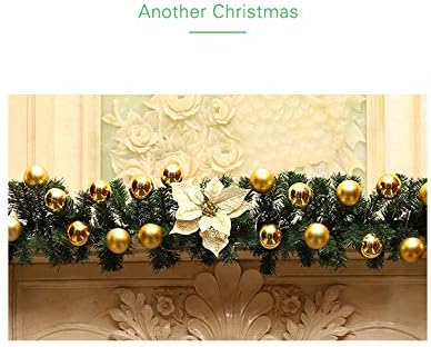 Донгту новогодишно дрво Ратан 2,7 метри шифрирани висечки украси со светла украси Божиќни украси пакет за аранжман на венец