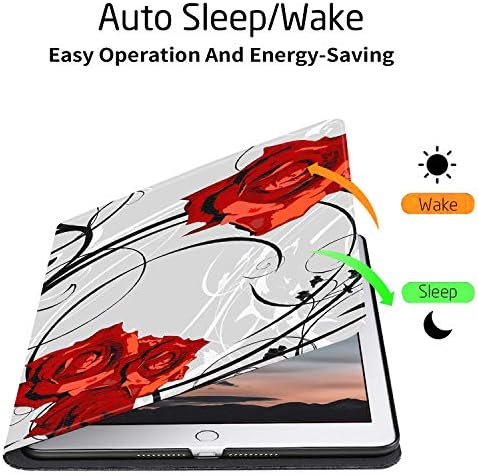 IPad Mini 5 Case 2019 5 -та генерација ， Amook PU кожа прилагодлив агол на агол Заштита на пад со автоматско будење/спиење Паметно покритие