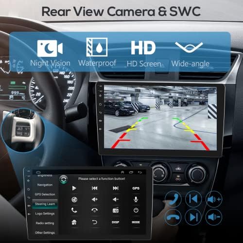 Андроид Автомобил Стерео за Тојота Такома 2005-2015 Со Apple Carplay, Rimoody 9 Инчен Екран На Допир Автомобил Радио Со GPS Навигација Bluetooth FM Hifi WiFi Android Auto + Ahd Резервна Камера