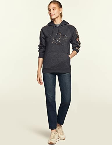 CQR женски руно пуловер дуксери, отворено џеб џебни џебови, џемпери, зимско руно наредено џемпер