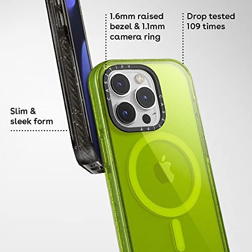 Casetify Iphone 14 Pro Max Случај [4x Воено Одделение Пад Тестирани / 8.2 стапки Капка Заштита/Компатибилен Со Magsafe] - Сјајна Црна