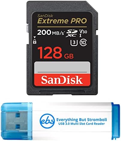 Sandisk 128gb Екстремни Про Мемориска Картичка Работи Со Никон D3400, D3300, D750, D5500, D5300, D500, AW130, W100, L840, A900 Дигитална Камера