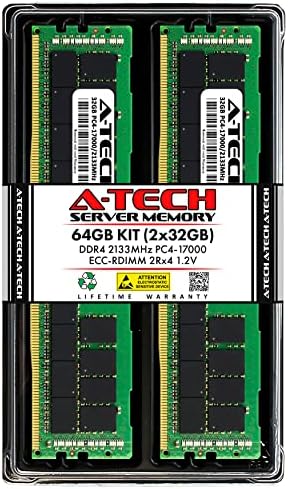A-Tech 64gb Комплет Меморија RAM МЕМОРИЈА За HPE Синергија 480 G10 Gen10-DDR4 2133MHz PC4 - 17000 ECC Регистрирани RDIMM 2rx4 1.2