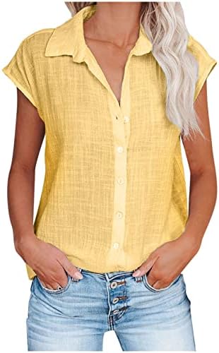 Кошула за блуза за тинејџерски девојки со краток ракав памук Основен високо ниво на низок салон лабава вклопена опуштена фит -тит NQ