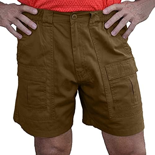 Карго шорцеви за мажи еластична половината опуштена вклопена лесна облека за пешачење на отворено спортски шорцеви случајни