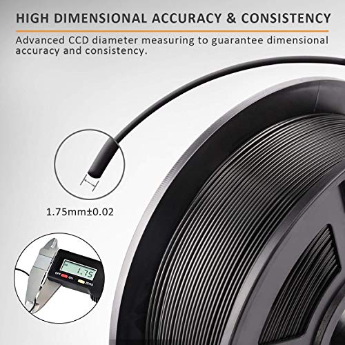 Филамент за печатач Sunlu ABS 3D, димензионална точност од 1,75 ABS FILAMENT +/- 0,02 mm, 1 kg spool