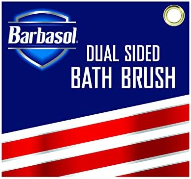 Барбасол четка за бања за грб и тело, работи влажна или суво на вашата кожа, двострана со меки/тврди влакна за чистење и ексфолијација