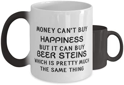 Смешни Пиво Штајн Кригла, Пари Не Можат Да Купат Среќа, Но Тоа Може Да Се Купи Пиво Штајн, за Пиво Штајн Љубовник Боја Менување