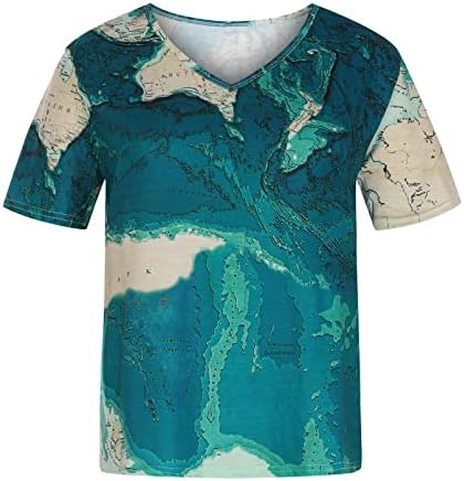 Краток ракав 2023 облека трендовски y2k длабока v врат памучна графичка блуза маица за девојки летна есенска кошула uf uf