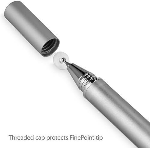 Пенкало за пенкало Boxwave Compatible со Apple iPhone 13 Pro Max - FineTouch капацитивен стилус, супер прецизно пенкало за стилот за Apple iPhone 13 Pro Max - Металик сребро