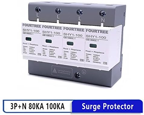 SNKB 1PCS Surge Protector AC 3P+N 40 ~ 80Ka 60Ka ~ 100KA 385V 420V SPD House Moilning Arterser Arserter Arster Arster Now-напон заштита
