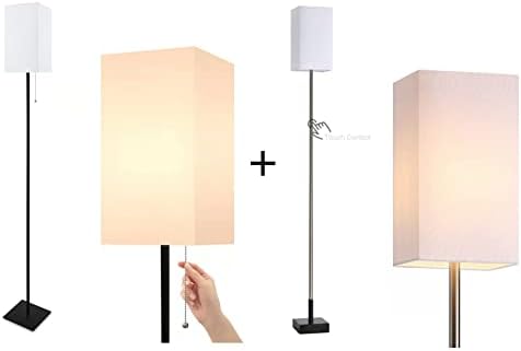 3-насочен затемнет ламба за контрола на допир 3-насочен ламба за дневна соба + модерна подни ламба со прекинувач за влечење на ланец