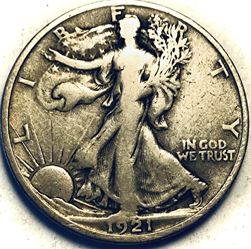 1921 Одење Слобода Сребрена Половина Долар Парична Казна