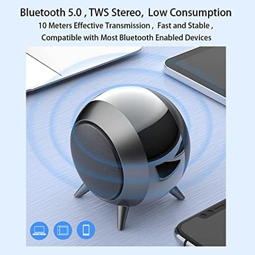 Grewtech паметен преносен звучник TWS Dual Dual Sparing Protable Sounder Sounder Gout Wireless Stereo Sondere W/Metal Shell, без рака без повици,