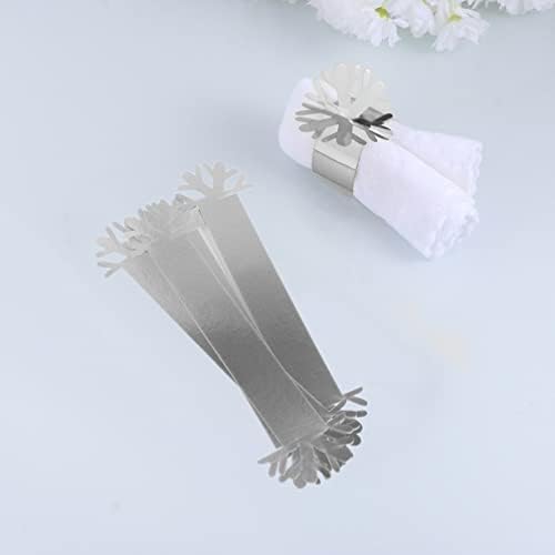 Нубести свадбени салфетки свадбени салфетки 25 парчиња хартија од салфетка прстени шупливи снегулки од салфетки за салфетки држачи