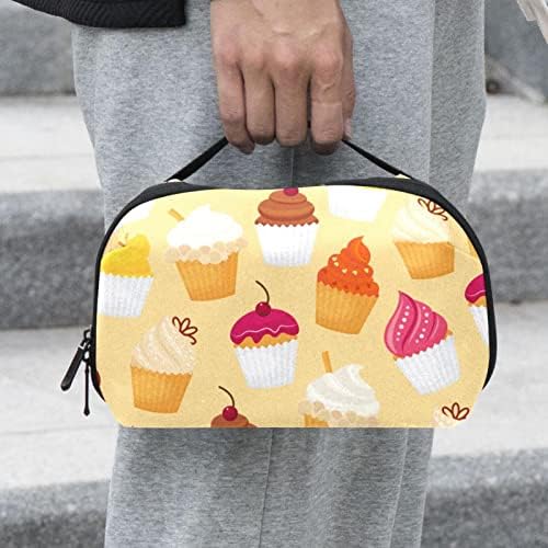 Вкусни Кекси Цреша Жолта Торба За Шминка Патент Торбичка Патување Козметички Организатор За Жени И Девојки
