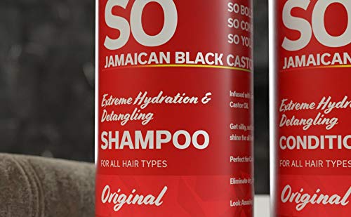 Значи, кондиционер за екстремна хидратација и разоткривање на црно рицинус на Јамајка | Спречете оштетување на косата | Добијте свиленкаста,