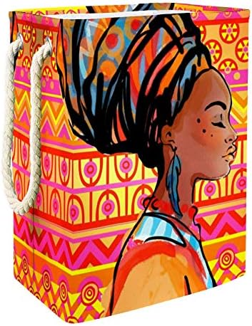 Unicey африкански девојки за перење на девојки, склопувачки корпа за корпа за складирање, бебе, отежнувач