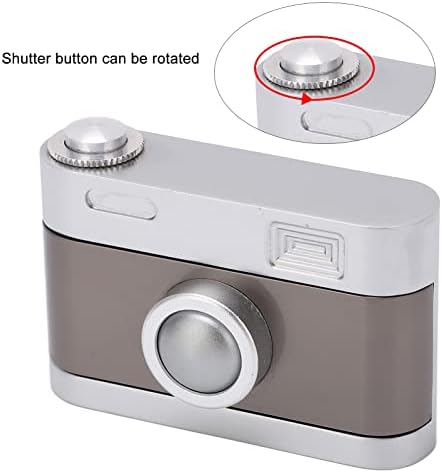 Лизгач на метални фигури, лизгач во форма на фотоапарати ADHD Push Slider Fidget Clicker EDC Fidget играчки, играчка за олеснување
