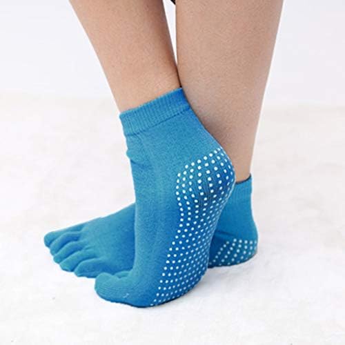Aozhen жени пети чорапи кои не се лизгаат јога чорапи пилатес чорапи пристаниште балет танцувачки чорапи памучни чорапи
