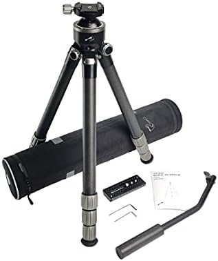 Стенд за статив за преносни лесни камери со хелипи со централна гумбална глава и торба компатибилна со Канон Nikon Sony DSLR