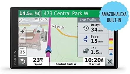Garmin DriveSmart 65 Со Alexa, Вграден ГЛАСОВЕН КОНТРОЛИРАН GPS Навигатор со 6,95 Дисплеј Со Висока Резолуција