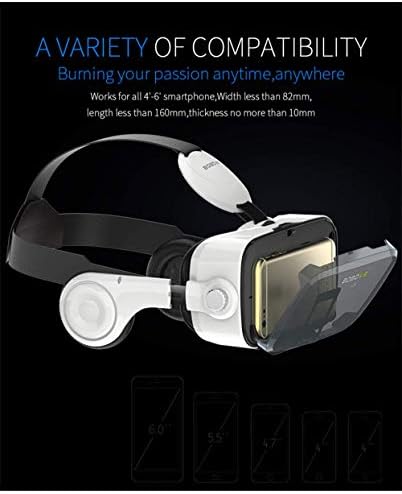 XGVRYG 3d VR Очила, Слушалки За Виртуелна Реалност, Полесен Виртуелен Опсег ЗА 3D Филмови И Игри Компатибилни со Паметни Телефони 4.0 до 6.0
