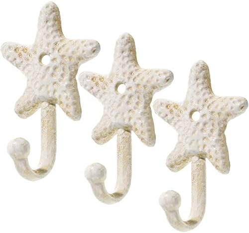 Декоративни Ѕидни Куки 3 парчиња Ѕидни Куки Морска Ѕвезда Во Форма На Ѕид Украсни Куки Палто Облека Куки Клучни Капи Куки За