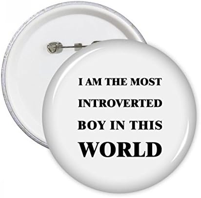 Јас сум интровертираното момче тркалезно иглички копче за амблем додаток за додаток 5 парчиња