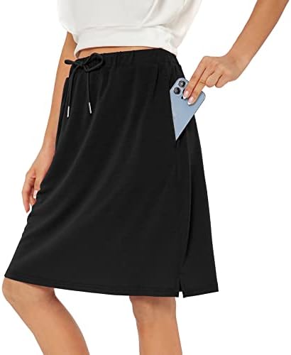 Зндо тениски здолништа за жени со џебови Атлетски колено должина Голф Скартс шорцеви шорцеви спортови здолниште на половината