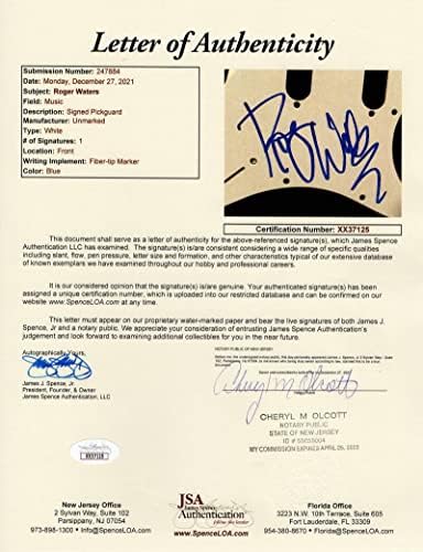 ROGER WATERS SIGNED AUTOGRAPH FULL SIZE RED FENDER ELECTRIC GUITAR A WITH JAMES SPENCE JSA LETTER OF AUTHENTICITY - PINK FLOYD WITH