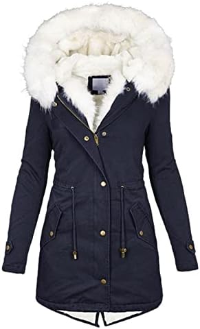 Twgone жени зимски палта модни топол пердув плус големина цврста боја плишани долги ракави лапел имитација на палто
