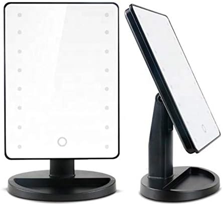 YFQHDD LED екран на допир 22 лесен десктоп за огледало за шминка со шминка 10x зголемувачки убавина Огледало на огледало Осветлување