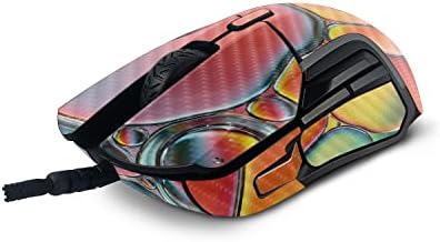 MOINYSKINS јаглеродни влакна кожа компатибилна со Steelseries Rival 5 Gaming Mouse - Mubbles на виножито | Заштитна, издржлива завршница на јаглеродни влакна | Лесен за примена и промена н?