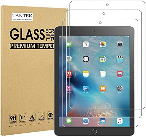 Тантек [3-пакет со калено стакло/без меур/заштитник на екранот против гребење за 12,9-инчен iPad Pro