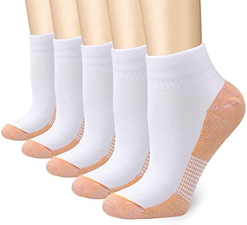 Чорапи за компресија на глуждот за циркулација на жени и мажи, ниско сечење чорапи најдобро за атлетски велосипедизам на плантарна
