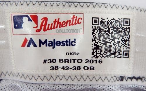 Аризона Дијамандбакс Сократ Брито 30 Игра користеше сиви панталони 38-42-38 46-Игра користена MLB панталони