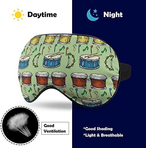 Шарени Тапани Бонго Тамбури Меки Маски За Очи Со Прилагодлив Ремен Лесен Удобен Превез За Спиење