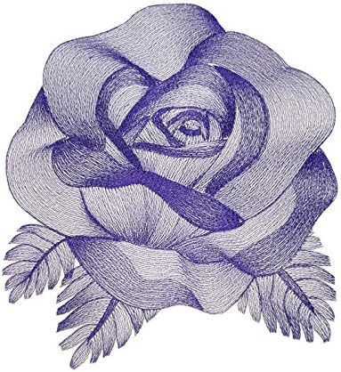 Природата ткаеше во навои, неверојатна роза [Елегантно гравирање на роза] [Обично и уникатно] везено железо на/шива лепенка [7.8.