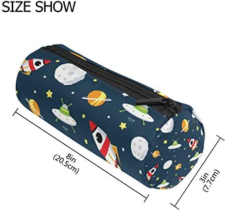 DJrow торба со моливи со организатор на патент Пен за куќиште на вселената ракети Деца печати торбичка за складирање на торби за шминка