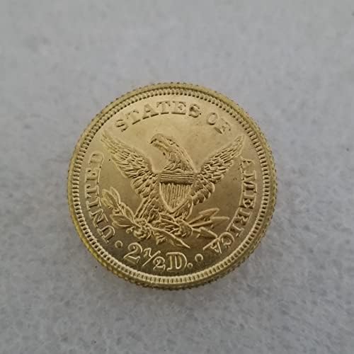 Антички занаети Американски 1865 година 1/2 Златна монета сребрена долар сребрена рунда надворешна трговија колекција