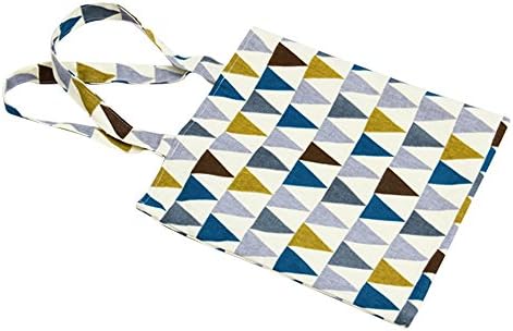 Cheziенски женски триаголник печати памук за памук за повторно користење на платно за преклопување торба за шопинг