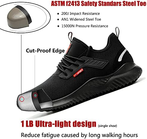 Улогу водоотпорни чевли со челични пети за мажи удобни лесни чевли за безбедност на работа за без лизгање 6-месечна гаранција