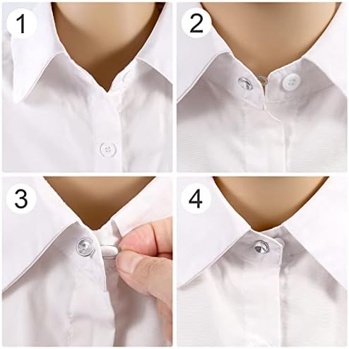 Extender на јака, продолженија за копче за јака од 18 парчиња кошула, прилагодливи продолженија на половината, еластични копчиња за џан екстендер за мажи жени панталони