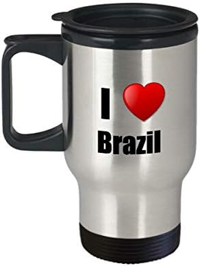 Бразил патнички кригла изолирана сакам смешна идеја за подароци за lубител на земја, гордост Нова габа кафе чај 14oz Патнички