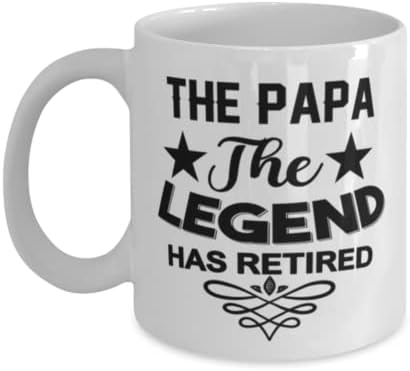 Папа Кригла, Легендата Се Пензионираше, Новина Уникатни Идеи За Подароци За Тато, Кафе Кригла Чај Чаша Бело