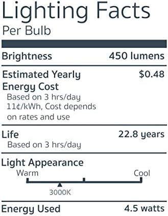 EmeryAllen Ea-G9-4.5 W-001-309F-D Dmmable Минијатурни Bi-Pin База JA8 Во Согласност LED Сијалица, 120v-4.5 Вати 450 Лумени, 3000K, 1 Парчиња, Бело