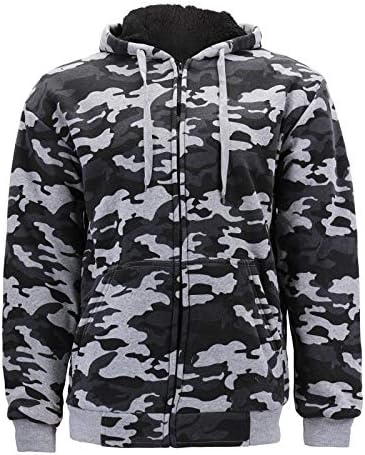 Vkwear Men's Premium Athtictic Athtictic Sherpa наредени јакна од џемпер од џемпер од руно